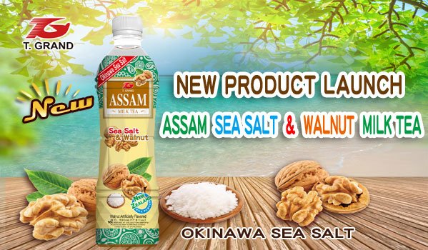 2022  Assam Sea Salt and Walnut Milk Tea 530ml PET bottle!